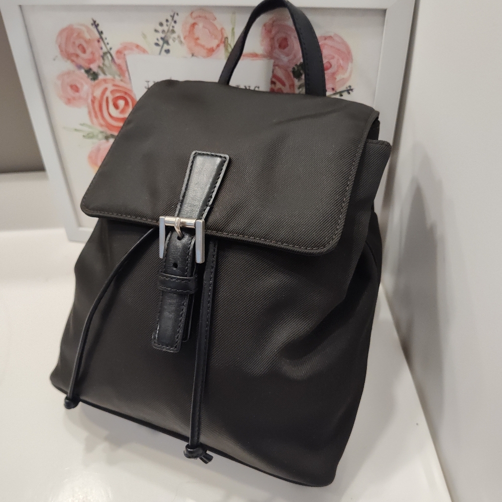🖤Vintage Y2K Coach D3J-7441 Nylon & Leather Trim Adjustable Backpack 🖤 - Picture 7 of 16